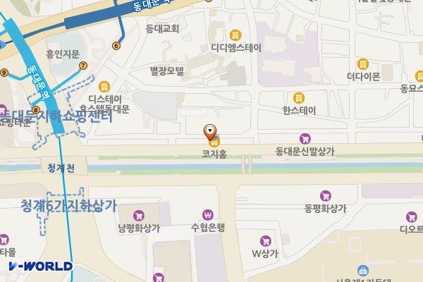 동대문신발상가 B동, 3층 위치 지도 — 서울특별시 종로구 청계천로307, 3층 동편계단