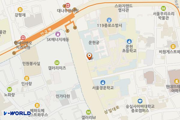 운현궁 화장실 위치 지도 — 서울특별시 종로구 삼일대로 464