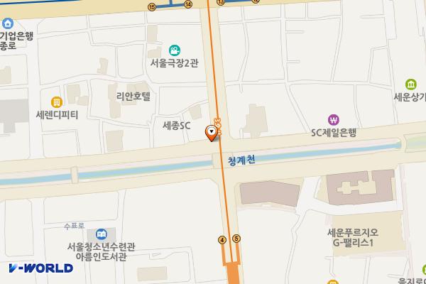 관수교북단 공중화장실 위치 지도 — 서울특별시 종로구 관수동 91-2
