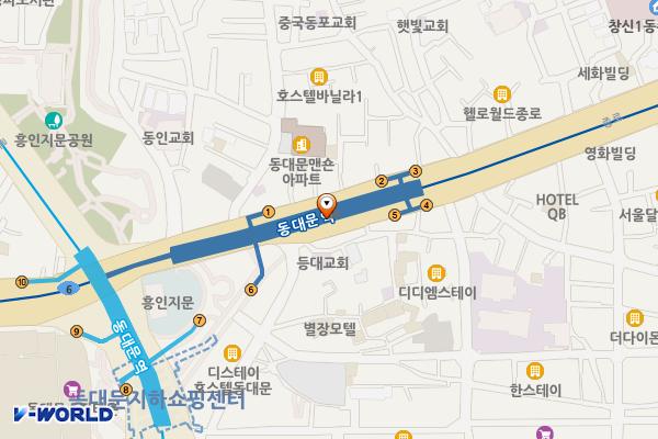 동대문역(1) 위치 지도 — 서울특별시 종로구 창신동 492-1 1호선 동대문역(1호선)