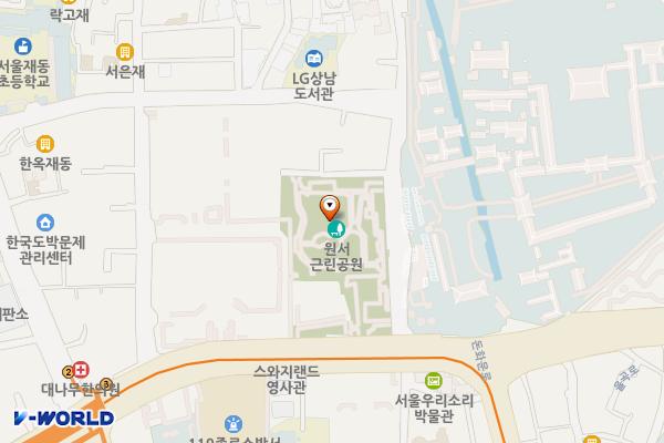 원서공원 위치 지도 — 서울특별시 종로구 원서동 181