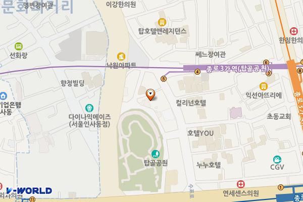 원각사화장실 위치 지도 — 서울특별시 종로구 종로17길 34