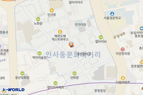 ㈜인사아트프라자 위치 지도 — 서울특별시 종로구 인사동길 34-1
