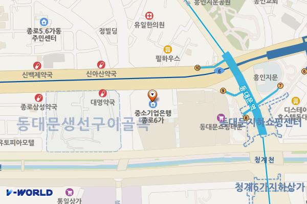 종합시장D동상가 본관지상3층 위치 지도 — 서울특별시 종로구 종로 266