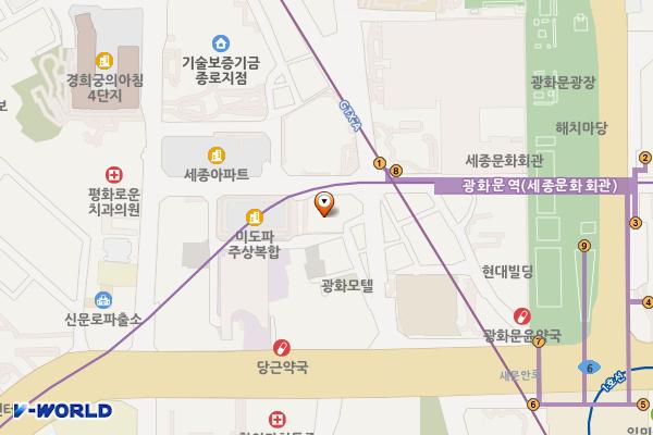 변호사회관 위치 지도 — 서울특별시 종로구 새문안로5길 13