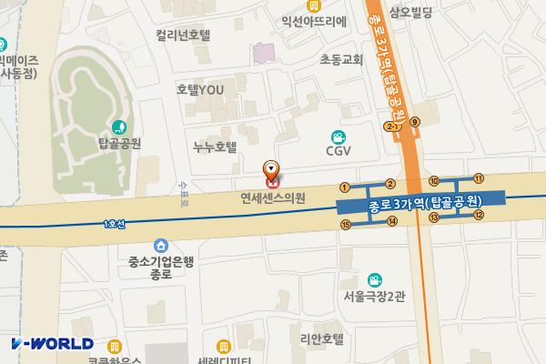 맥도날드(종로3가) 위치 지도 — 서울특별시 종로구 종로 115