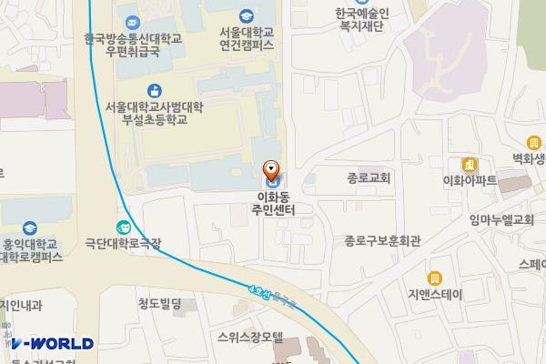 이화동주민센터 위치 지도 — 서울특별시 종로구 이화장길 33
