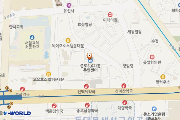 종로5-6가동주민센터 위치 지도 — 서울특별시 종로구 종로35가길 19