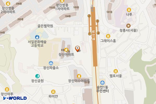 지봉골어린이공원 위치 지도 — 서울특별시 종로구 창신동 산6-25