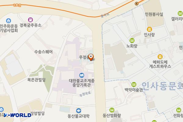 우정총국시민광장 위치 지도 — 서울특별시 종로구 견지동 39-8
