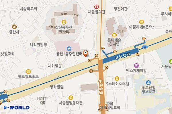맥도날드 서울동묘앞역점 위치 지도 — 서울특별시 종로구 종로 339