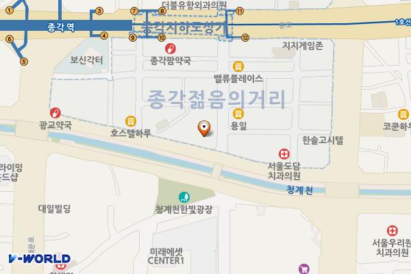 계원빌딩 위치 지도 — 서울특별시 종로구 청계천로 71