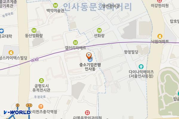 하나로빌딩 위치 지도 — 서울특별시 종로구 인사동5길 25