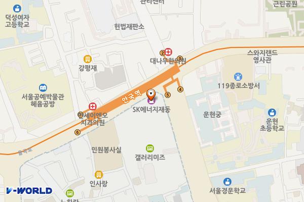 SK네트웍스㈜재동주유소 위치 지도 — 서울특별시 종로구 율곡로 58
