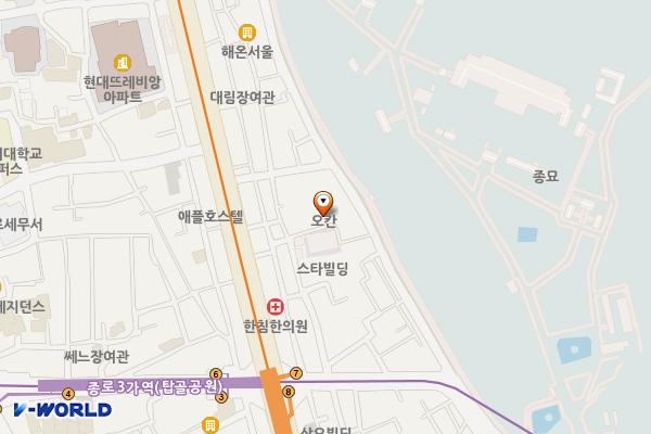 한국색동박물관 위치 지도 — 서울특별시 종로구 율곡로10길 85-7 1층, 2층