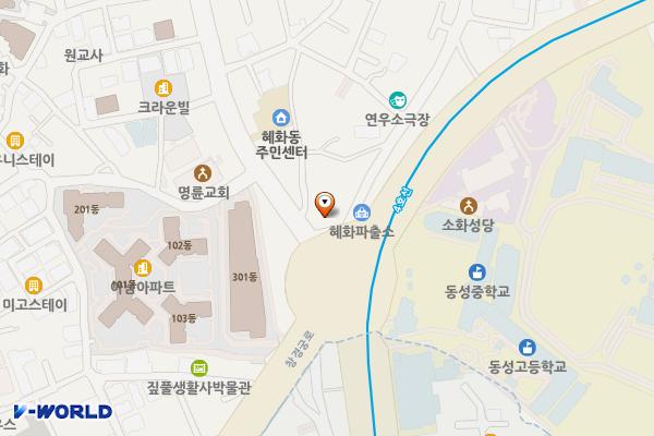 ㈜중앙에너비스 혜화지점 위치 지도 — 서울특별시 종로구 창경궁로35길 1