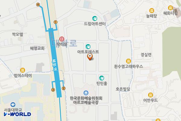 대학로예술극장 위치 지도 — 서울특별시 종로구 대학로10길 17