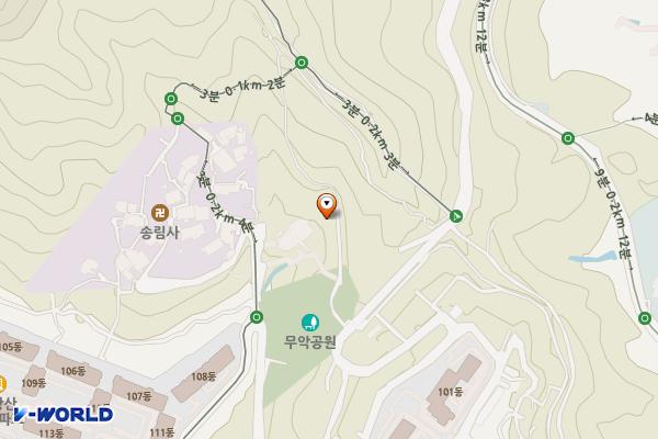 인왕산 무악지구 공중화장실(인왕사 화장실) 위치 지도 — 서울특별시 종로구 무악동 산2-84