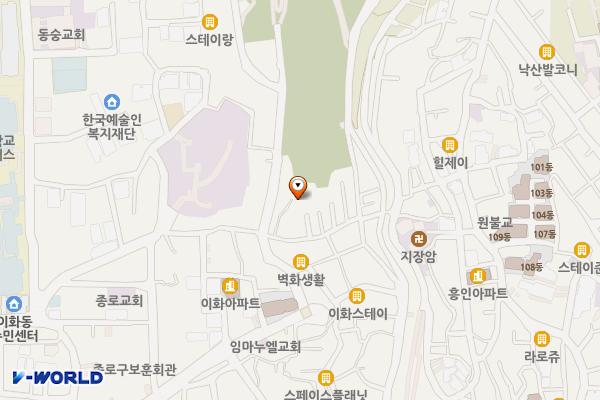 배꽃에 흰달집 위치 지도 — 서울특별시 종로구 이화장1나길 29-11 (이화동)