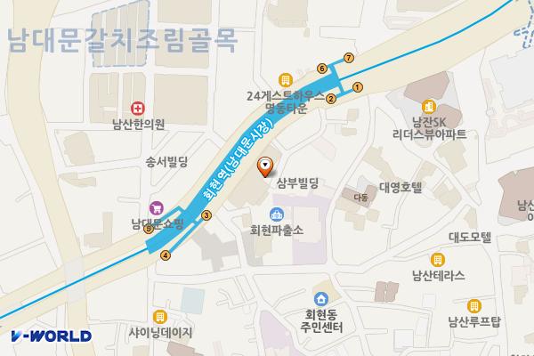 회현파출소 위치 지도 — 서울특별시 중구 퇴계로6길 3-15