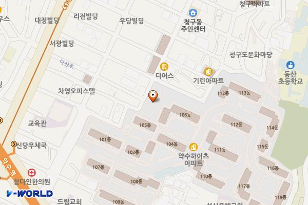청구어린이공원 위치 지도 — 서울특별시 중구 다산로14길 50, 청구어린이공원 화장실 (신당동)