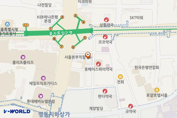 한국전력공사 서울본부 위치 지도 — 서울특별시 중구 남대문로 92