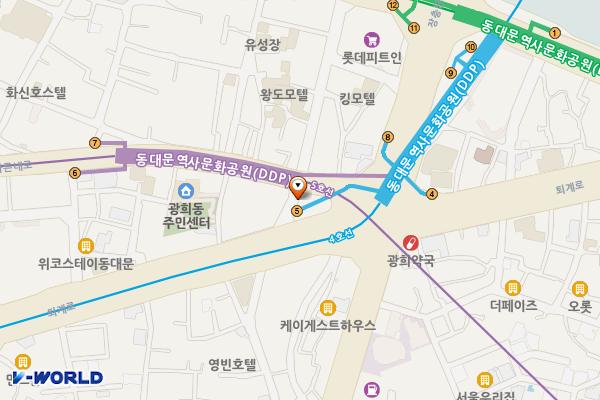 광희동 공중화장실 위치 지도 — 서울특별시 중구 마른내로 166