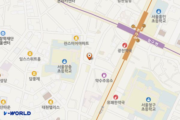 새싹마을마당 위치 지도 — 서울특별시 중구 동호로12길 97
