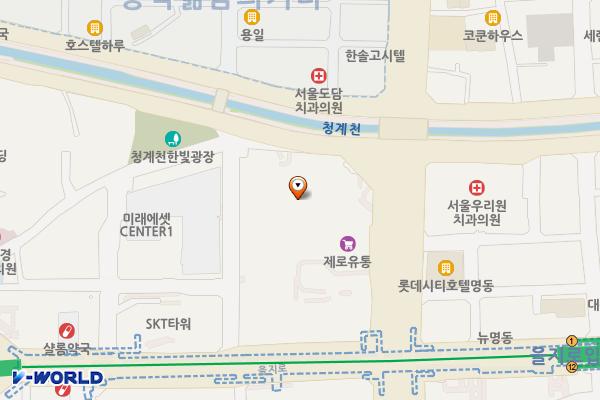 중구문화원 위치 지도 — 서울특별시 중구 청계천로 86
