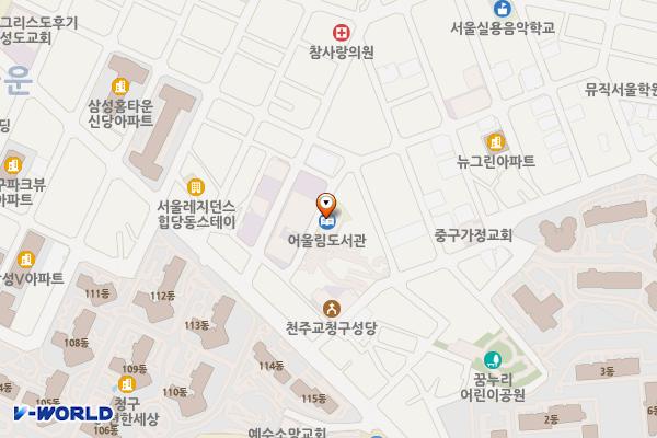 어울림도서관 위치 지도 — 서울특별시 중구 다산로38길 66-35