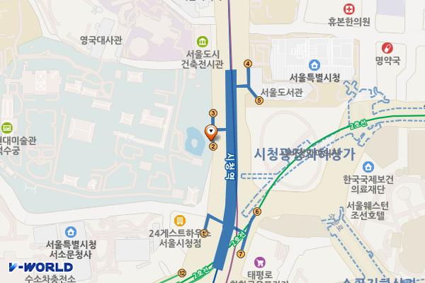 서울시청 본관 B1층 시민청 외부 위치 지도 — 서울특별시 중구 세종대로 110