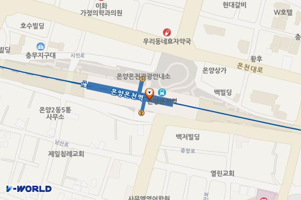 온양온천역 제1공영주차장 위치 지도 — 충청남도 아산시 온천대로 1496