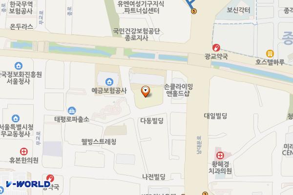 영진사이버대학교 서울캠퍼스 위치 지도 — 서울특별시 중구 다동길 43, 한외빌딩 (다동)