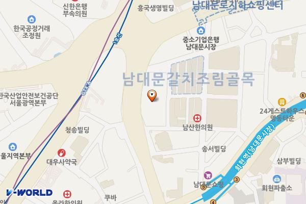 남대문시장 공중화장실 위치 지도 — 서울특별시 중구 남대문시장4길 28-16