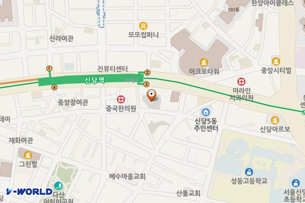 신당역공영주차장 화장실 위치 지도 — 서울특별시 중구 다산로44길 67