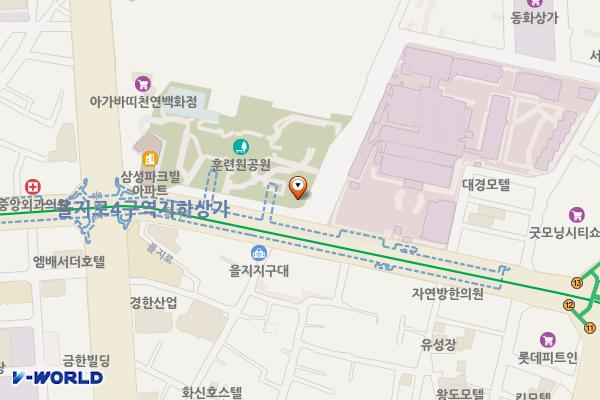 훈련원공원 공영주차장 위치 지도 — 서울특별시 중구 을지로 227