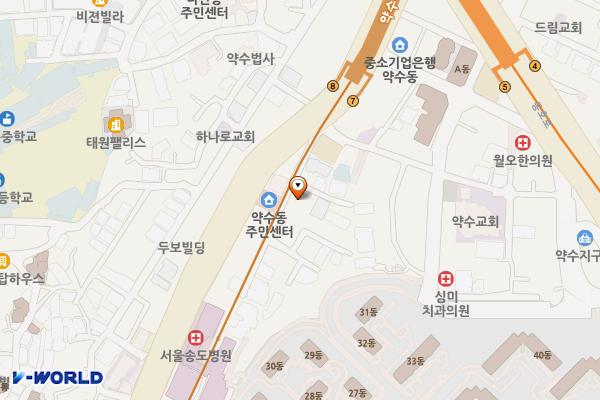 약수노인종합복지관 위치 지도 — 서울특별시 중구 다산로6길 11