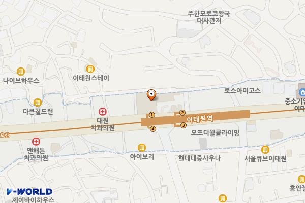 해밀톤 호텔 개방화장실 (민간개방지정) 위치 지도 — 서울특별시 용산구 이태원로 179 (이태원동, 해밀톤호텔 (본관))