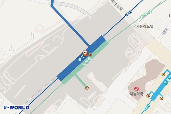 HDC아이파크몰 위치 지도 — 서울특별시 용산구 한강대로23길 55 (한강로3가, 용산역)