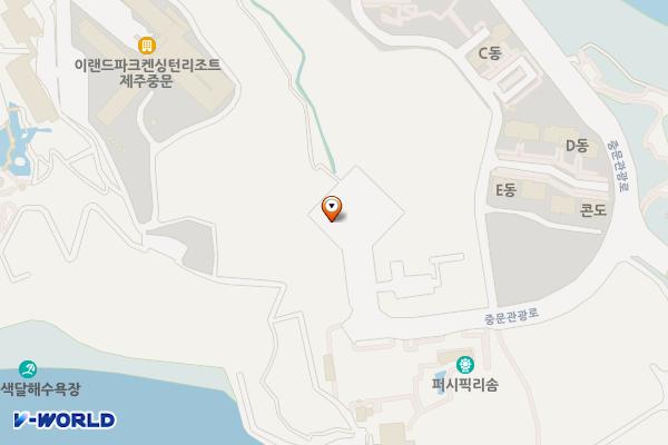 중문 관광단지 위치 지도 — 제주특별자치도 서귀포시 색달동 2889-1