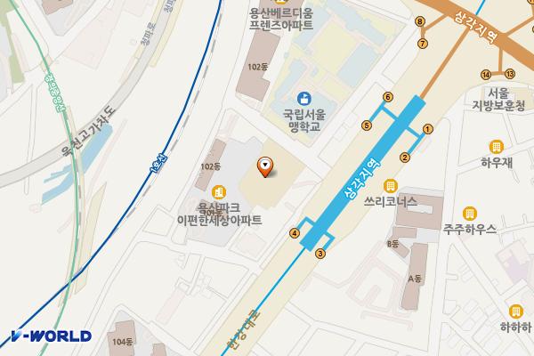 용산소방서 본서화장실 위치 지도 — 서울특별시 용산구 한강대로 167