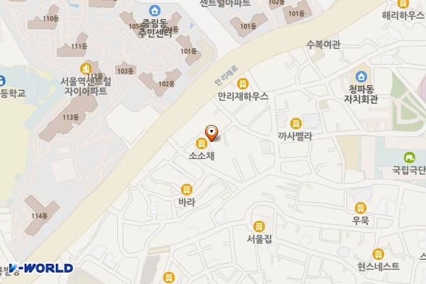 서계노인여가복합센터 위치 지도 — 서울특별시 용산구 만리재로28길 5-22