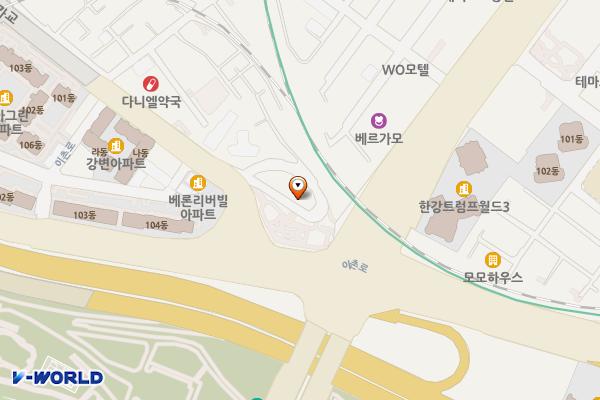 이촌로 공중화장실 위치 지도 — 서울특별시 용산구 이촌로 121-1