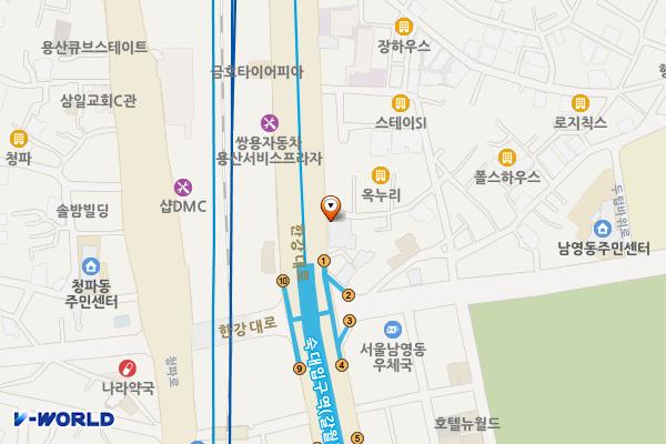 숙대입구역 위치 지도 — 서울특별시 용산구 갈월동 16-7 숙대입구역