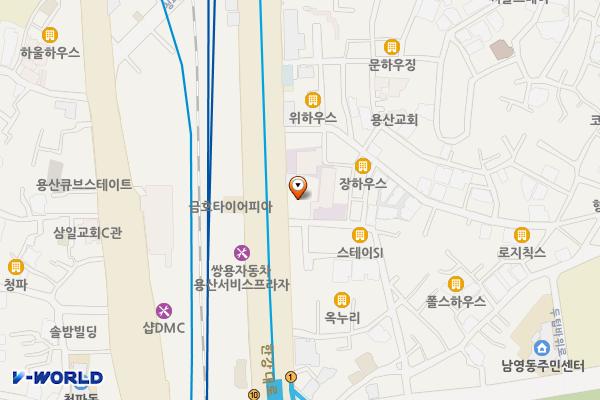 갈월동 주유소 위치 지도 — 서울특별시 용산구 한강대로 322 (갈월동, sk갈월동주유소)