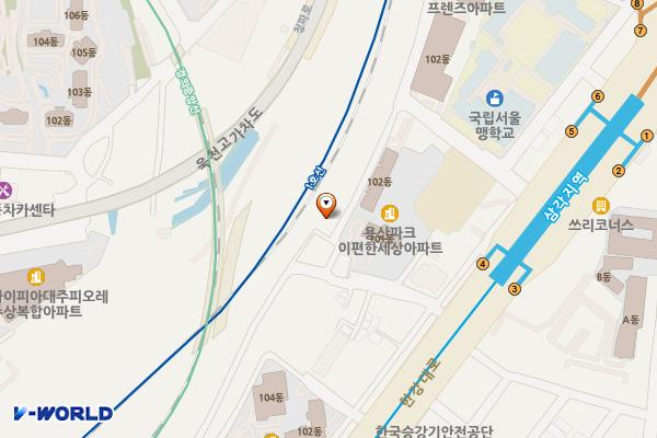 삼각지차고 옆 공중화장실 위치 지도 — 서울특별시 용산구 백범로99가길 60