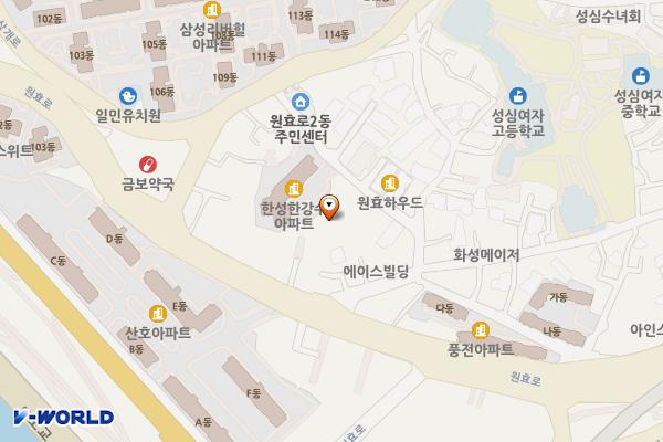 용산문화원 위치 지도 — 서울특별시 용산구 효창원로8길 28 (원효로4가)