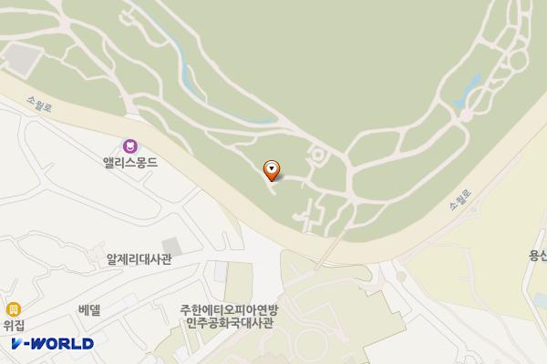 야외식물원화장실 위치 지도 — 서울특별시 용산구 소월로 323
