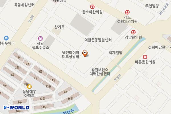 상남 제1노외 위치 지도 — 경상남도 창원시 성산구 상남동 38-2
