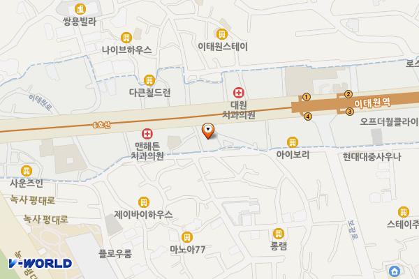 이태원3 공중화장실 위치 지도 — 서울특별시 용산구 이태원로164-1